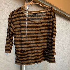 American eagle striped shirt with button detail